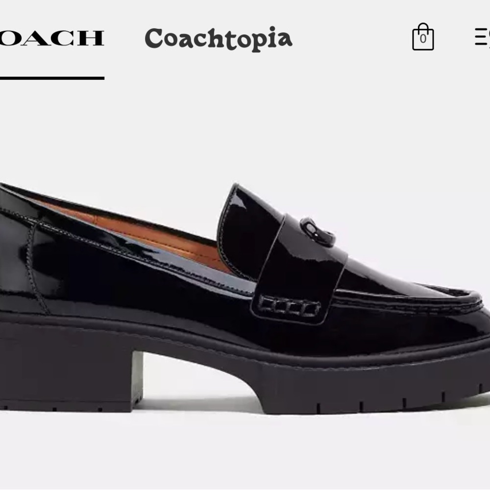 NEW Coach Black Chunky Sole Loafers